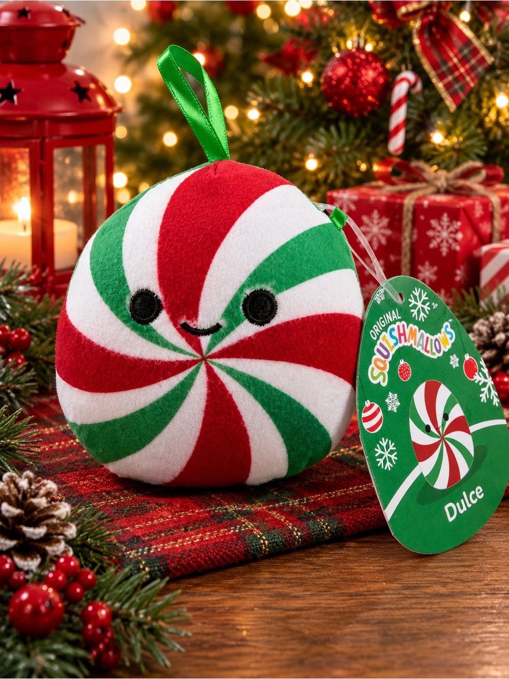Squishmallow Peppermins Candy Dulce Christmas Plush NWT 4” inches